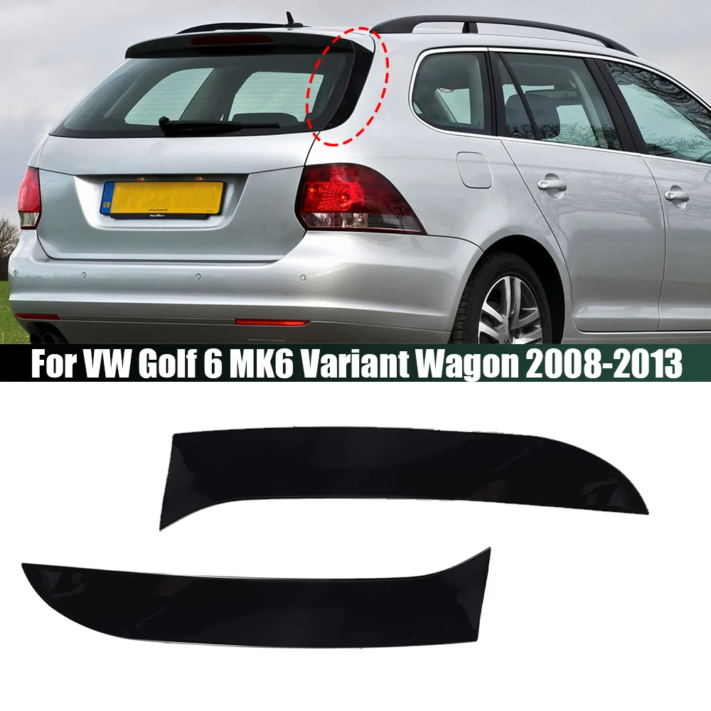 Pair Rear Window Side Spoiler Wing Canard Splitter For Volkswagen VW Golf 6 MK6 Variant Wagon 2009 2010 2011 2012