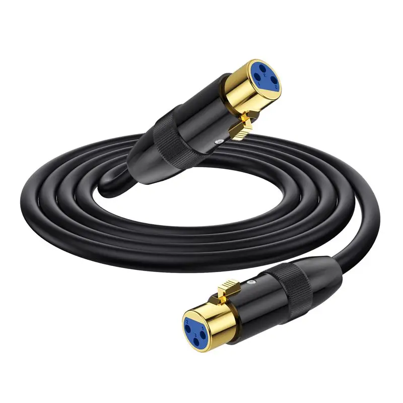 Carcasa de Metal de cobre puro 1/2 en forma de Y, mezclador de micrófono macho Y hembra, amplificador, Cable de Audio XLR M-2F/F-2M/3M/3F, chapado en oro