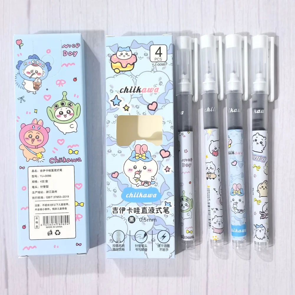 2026 Direktflüssiger Gelstift, Stylisch im Instagram-Look, Große Kapazität, Neutraler Stift für Schülerprüfungen, Schwarzer Stift Chiikawa