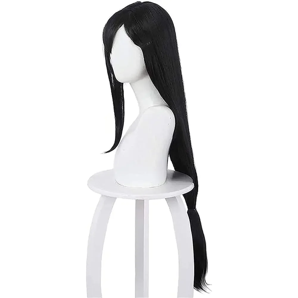 Parrucca cosplay Tifa Lockhart Anime Capelli lunghi neri lisci per costumi per donne Parrucche sintetiche per feste di Halloween lunghe 100 cm nere