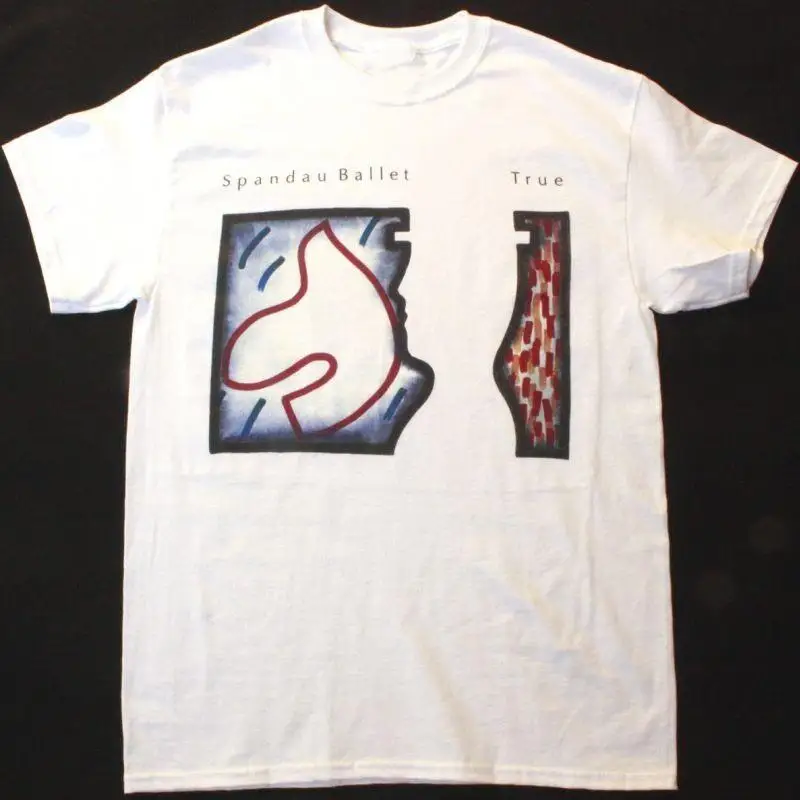 Vtg SPANDAU BALLET TRUE Heavy Cotton White Full Size T Shirt AP247