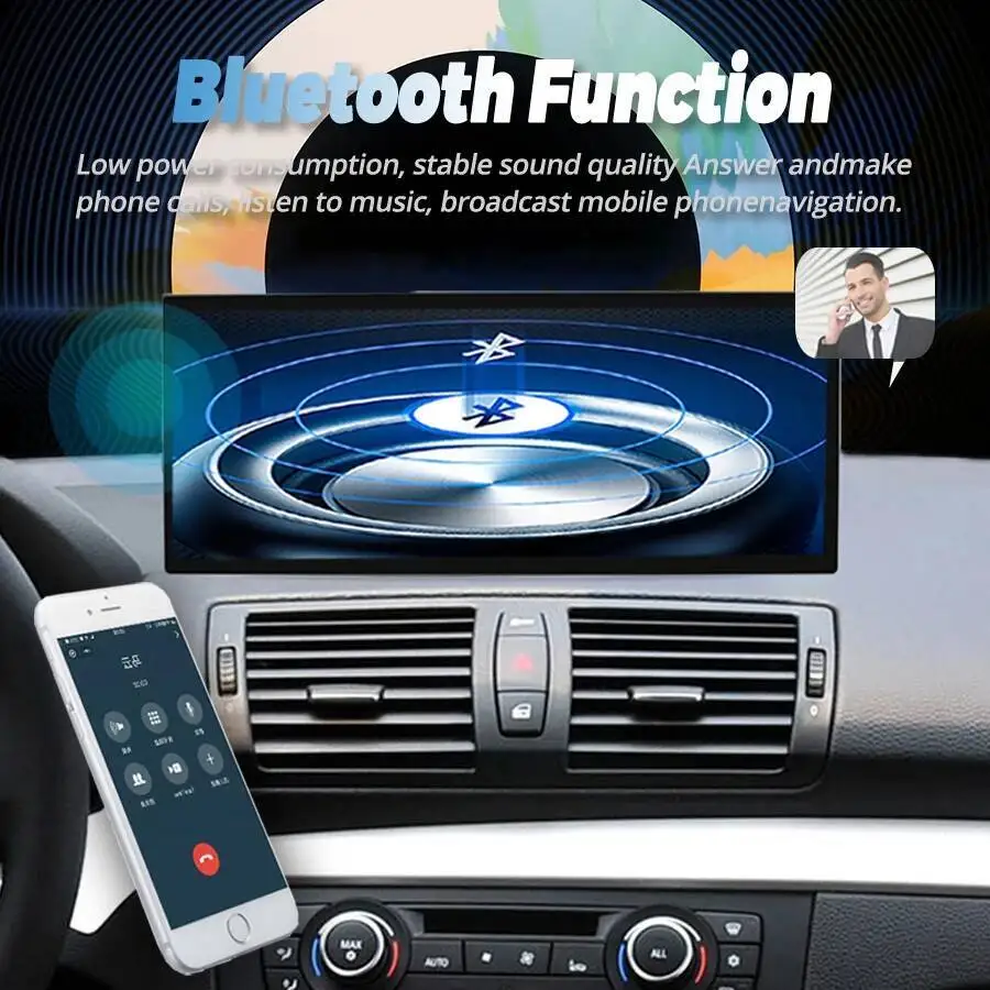 15.8 "راديو ستيريو للسيارة لسيارات BMW 1 Series E81 E82 E87 E88 2006-2011 Carplay أندرويد السيارات الوسائط المتعددة مشغل فيديو شاشة الملاحة