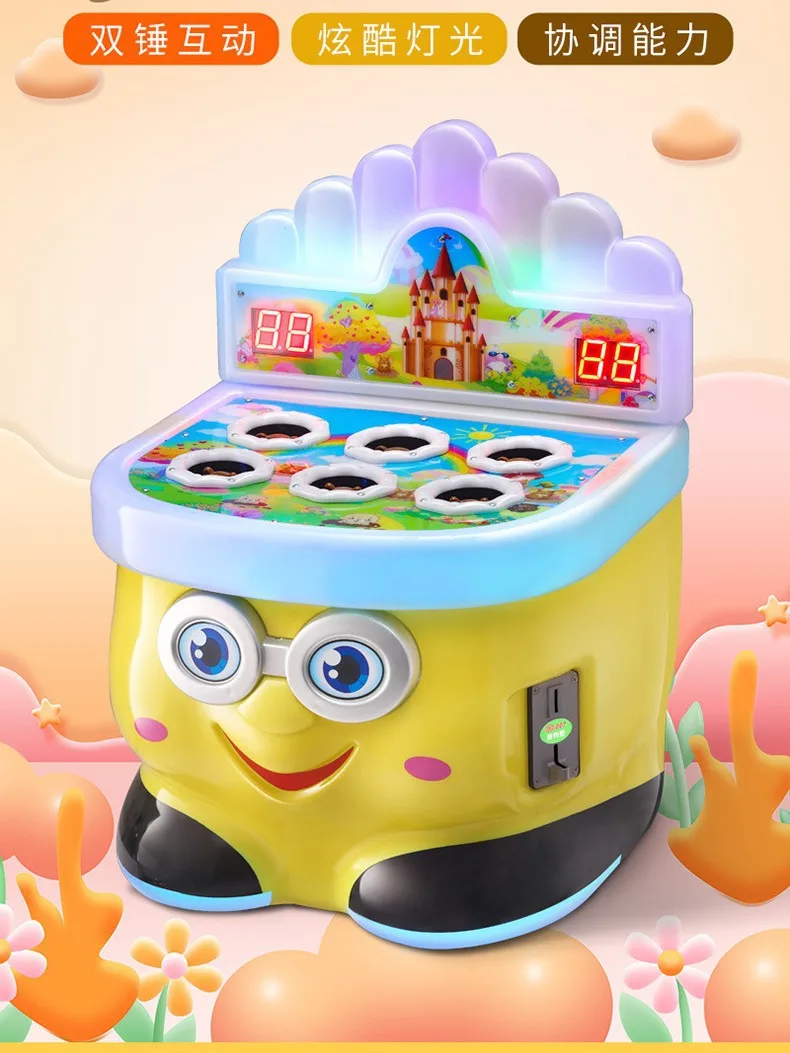 Hot selling new Pok é mon baby groundhog, children's coin operated mouse, commercial QR code scanning game machine