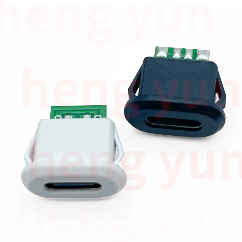 TYPE-C 16P direct pressure card is a waterproof strip board female socket square double 5.1K resistance wire type female socket