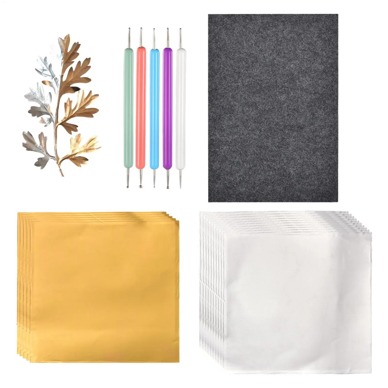 Aluminum Foil Embossing Art Tools Reusable Beginner Craft Kits for Painting Classroom Projects Greeting Card Making Home Decor