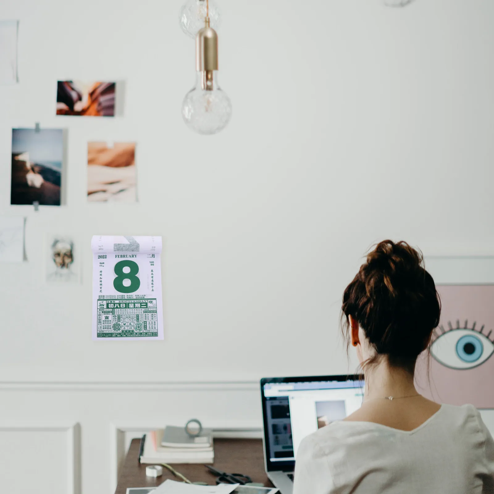 

1 шт. Китайский традиционный календарь на 2022 год, ежедневный настенный календарь, год Тигра, с четким принтом, изысканный календарь на 2022 год.