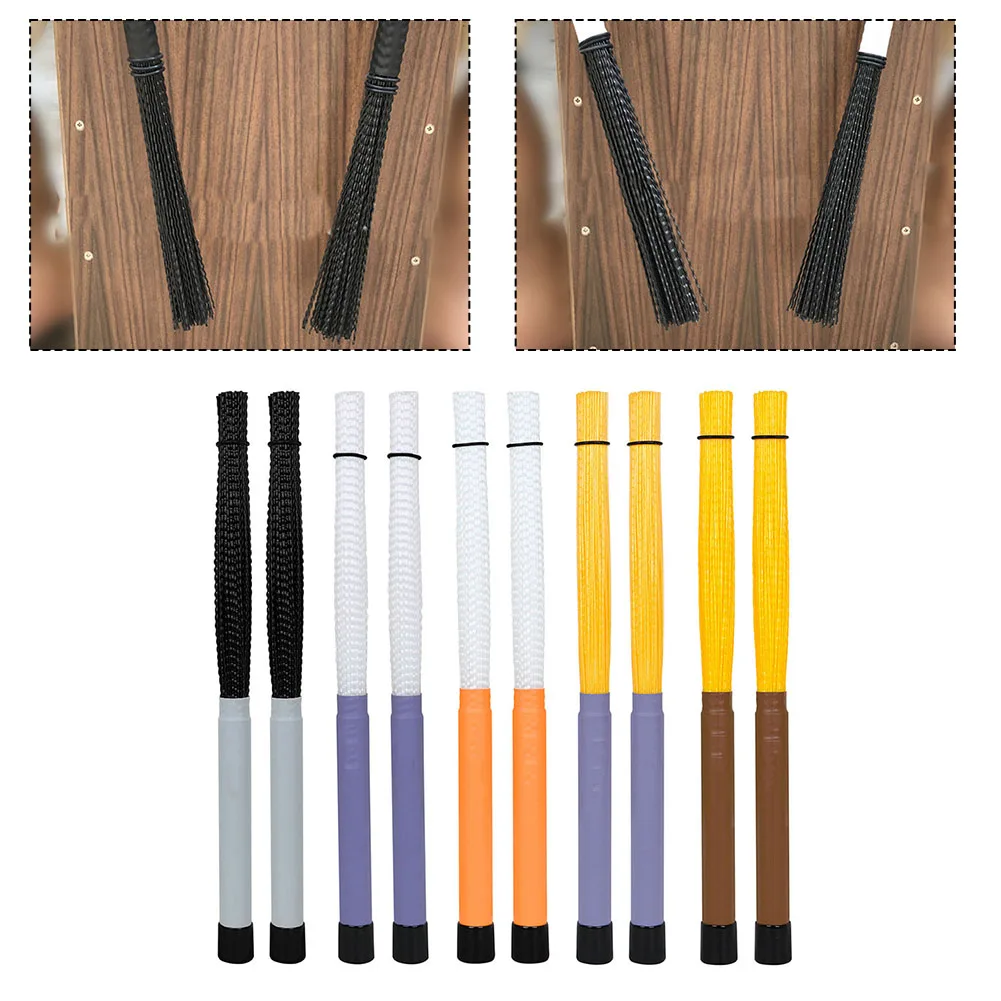 

Drum Brush Professional Wavy Cajon Jazz Drum Brush Rod Colorful Nylon Drum Brush Rod Percussion Instrument Accessories