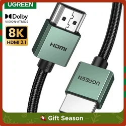 UGREEN HDMI 호환 케이블, TV 샤오미 박스 스플리터 스위처용 비디오 케이블, 3D HDCP 컴퓨터 노트북 디스플레이 코드, 8K, 60Hz