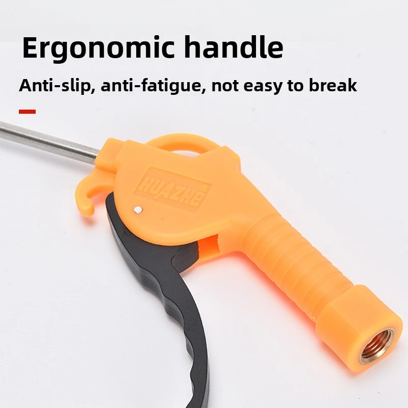 Dust Blower Gun Metal Air Blower Gun Long and Short Models Air Blower Gun with Air Compressor Pneumatic Tool with Extended Hose