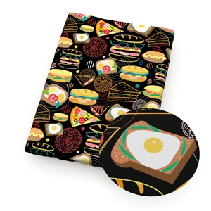 Tomaten des Pizza -Hamburger -Pilzpilz -Gedruckten Polyester -Baumwollbildschirms zum Nähen von Geweben das DIY, C17571 Material Hauptmassenlaminierverkäufe - №6