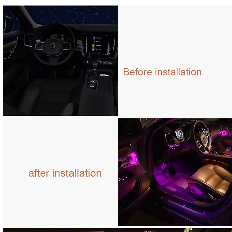 for volvo XC90 atmosphere light S90 V90 XC60 S60 V60 car interior decoration atmosphere light interior modification