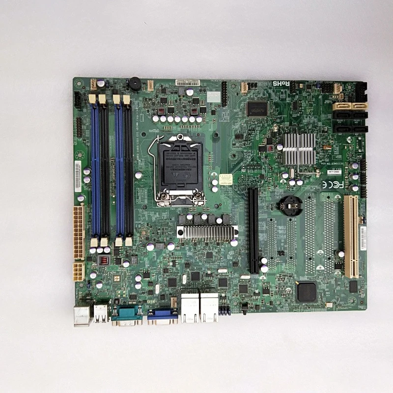 X9SCL-LN4 الأصلي للوحة الأم Supermicro Servr يدعم شرائح ECC النقية C202 شرائح 1155 دبوس يدعم Xeon E3-1200/Core i3