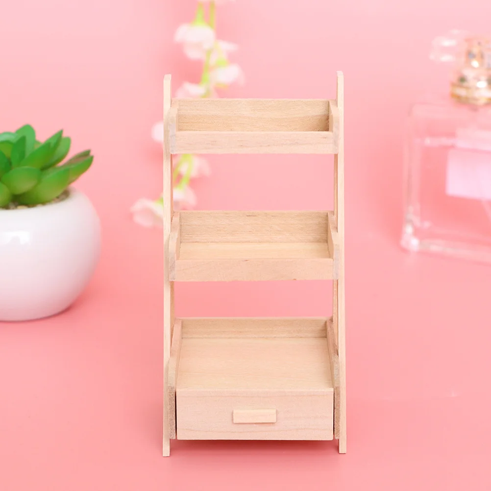 

2PCS 1:12 Mini House Decorations Miniature Home Decoration Wooden Simulation Flower Shelf Miniature Flower Shelf Model for Home