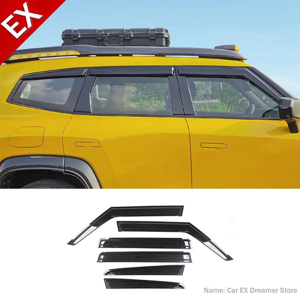 Visière de protection contre la pluie pour Changan Deepal G318 2025 2026, accessoires, chevalier noir, visière de fenêtre résistante aux intempéries