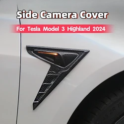 Side Camera Cover for Tesla Model 3+ For Model Y Juniper 2025 Thunder Fender Flanks Wing Blade Panel Spoiler Covers Accessories