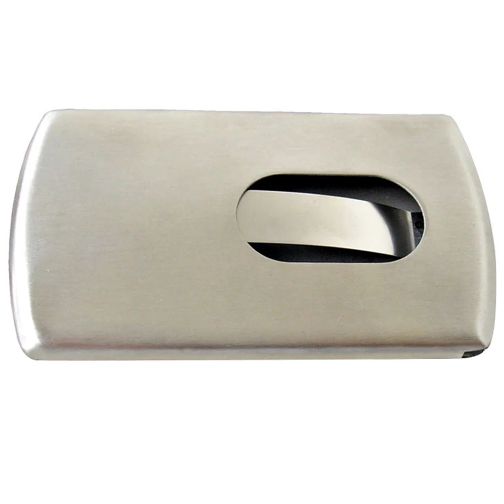 1pc Metal Business Card Holder Silver Portable Name Case Organizer For Credit Gift Cards Name Cards Storage Sleek Design Table