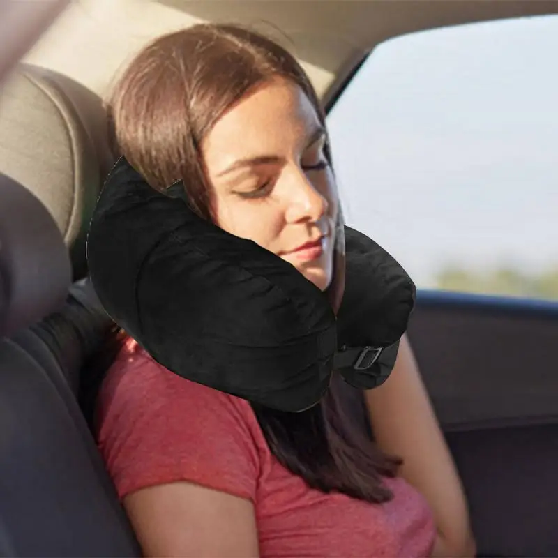 Travel Pillow Can Store Fillable Clothes Outdoor Multifunctional U-shaped Pillow portable Soft Airplane Travel Neck Pillow