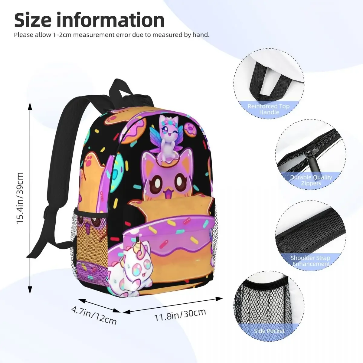 Aphmau Meow Plushies Anime Cats Backpacks Boys Girls Bookbag Cartoon Students School Bags Laptop Rucksack Shoulder Bag