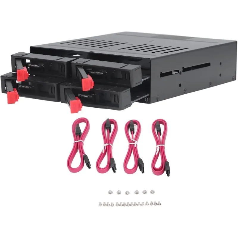 قفص Sata HDD & SSD Hot Swap، قاعدة محرك الأقراص الصلبة 4 خليج 6 خليج لعلبة 5.25 بوصة، محطة محرك الأقراص الصلبة 6 خليج مع مراوح التبريد #1