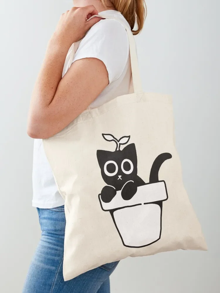 

Plant Cat Tote Bag bag for beach shopper bags reusable shopping bags Customizable tote bag