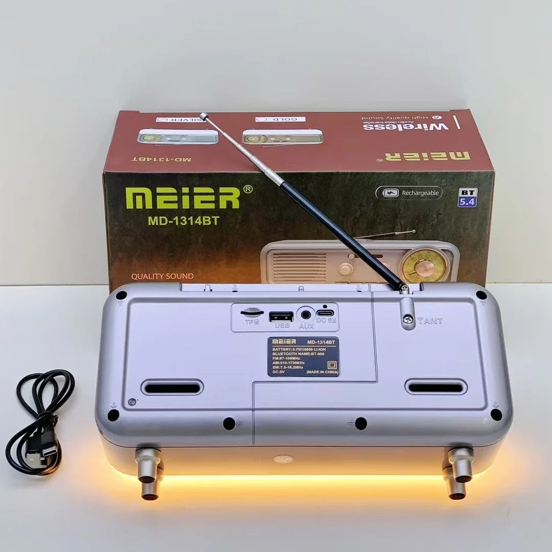 Ретро портативный беспроводной Bluetooth аудио многодиапазонный радиоприемник высококачественный сабвуфер украшения дома колонки уличный MP3-плеер