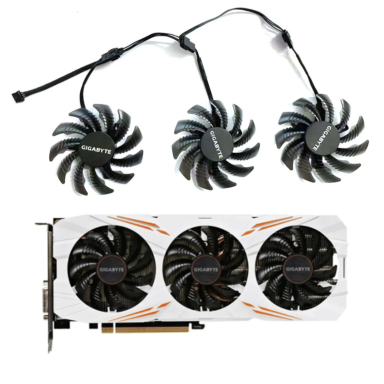 For Gigabyte GTX 1080 TI GTX 1070 G1 Aorus GTX 1060 1060 GTX 980 75mm T128010SU GPU FAN PLD08010S12HH