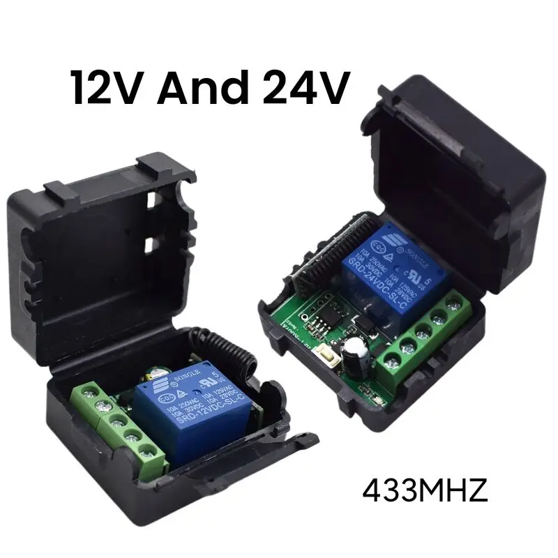 

433Mhz Wireless Remote Control Switch Device 12V 24V 1CH Relay RF Receiver Module and 2CH Receiver For Door Electromagnetic Lock