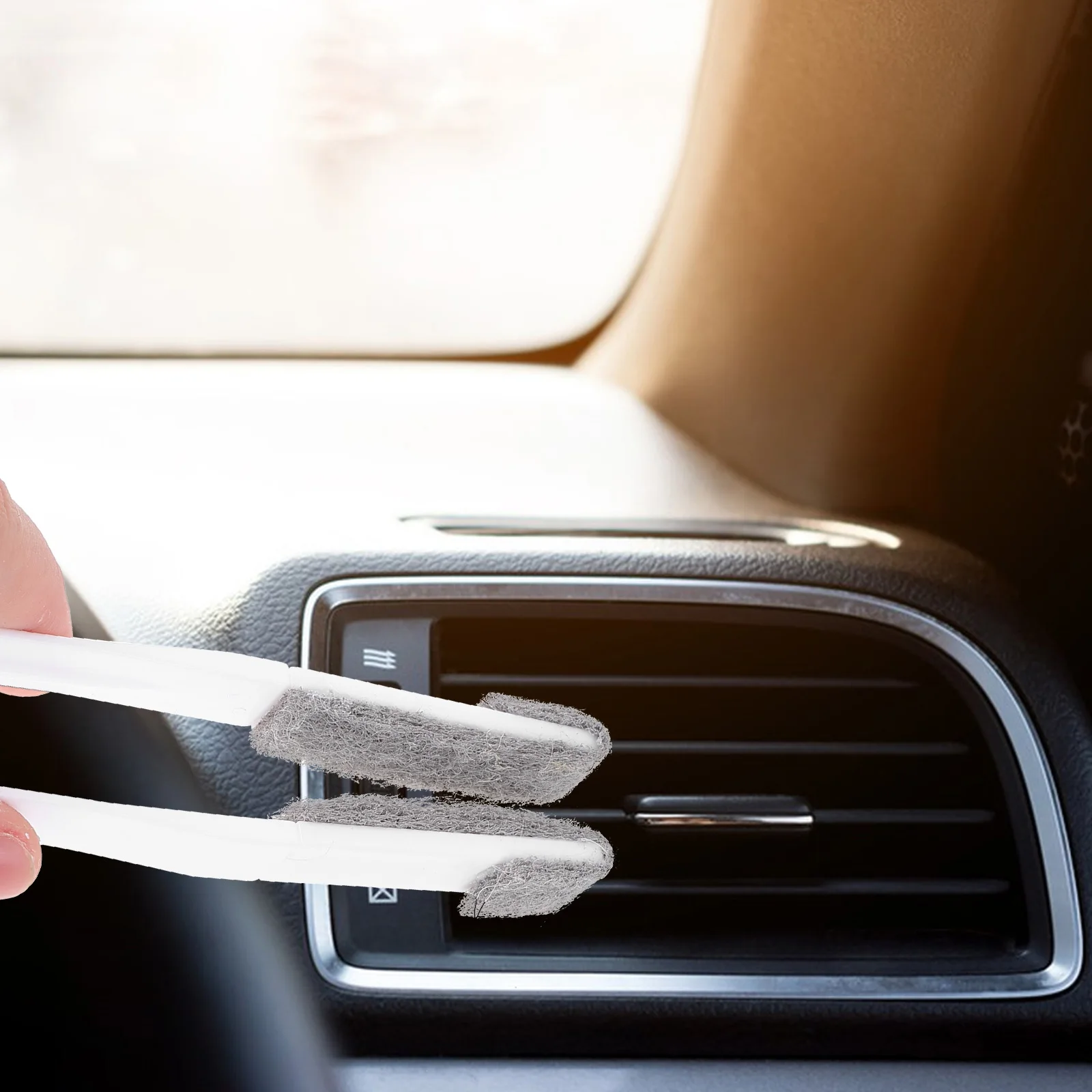 

Detachable Cleaning Brush for Blinds Shutter Scouring Pad Multipurpose White Gray Removable Washable Car Air Vents Window Fans