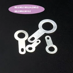 Silver-plated Copper Single Head Soldering terminal M2.2/2.7/3.2-M10.2 Circular Weld Washer Welding Sheet Soldering Lug