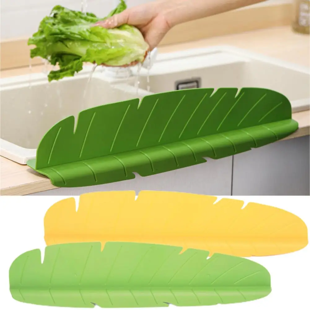 Sink Splash Guard Waterproof Bottom Suction Cup Heightened Design Anti-Splash TPR Kitchen Sink Water Baffle Board