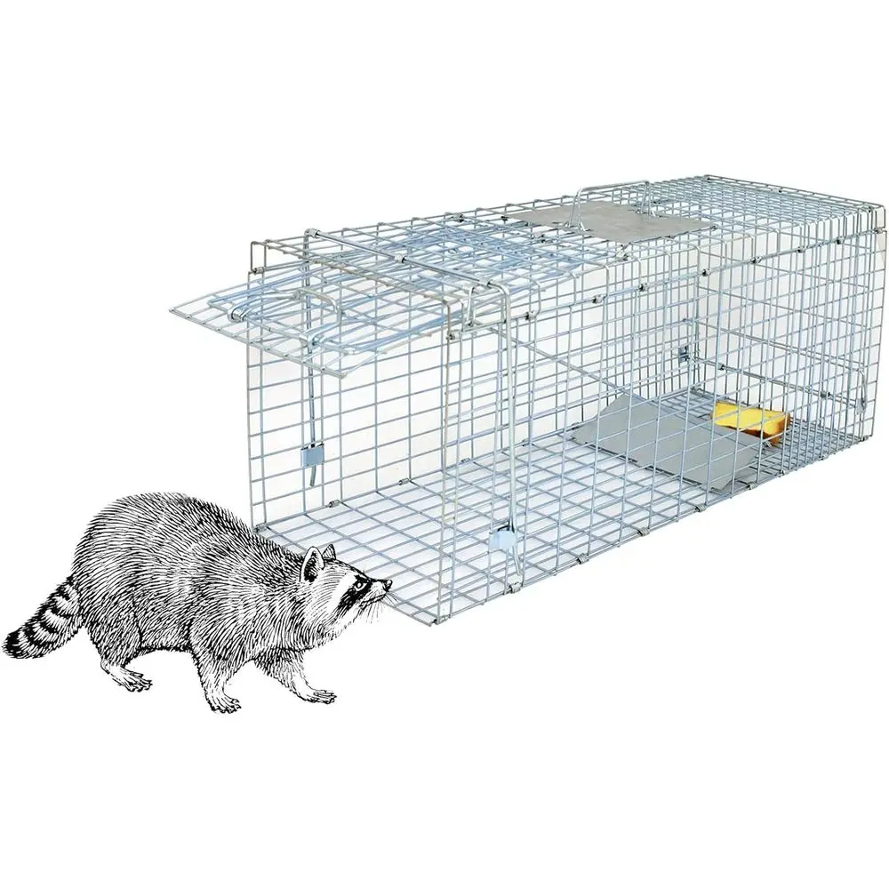 

Большая гуманная клетка-ловушка для животных, 32 x 12.5 x 12 дюймов, стальная, с 1 дверцей, для грызунов, енотов, кроликов и мелкой дикой дичи
