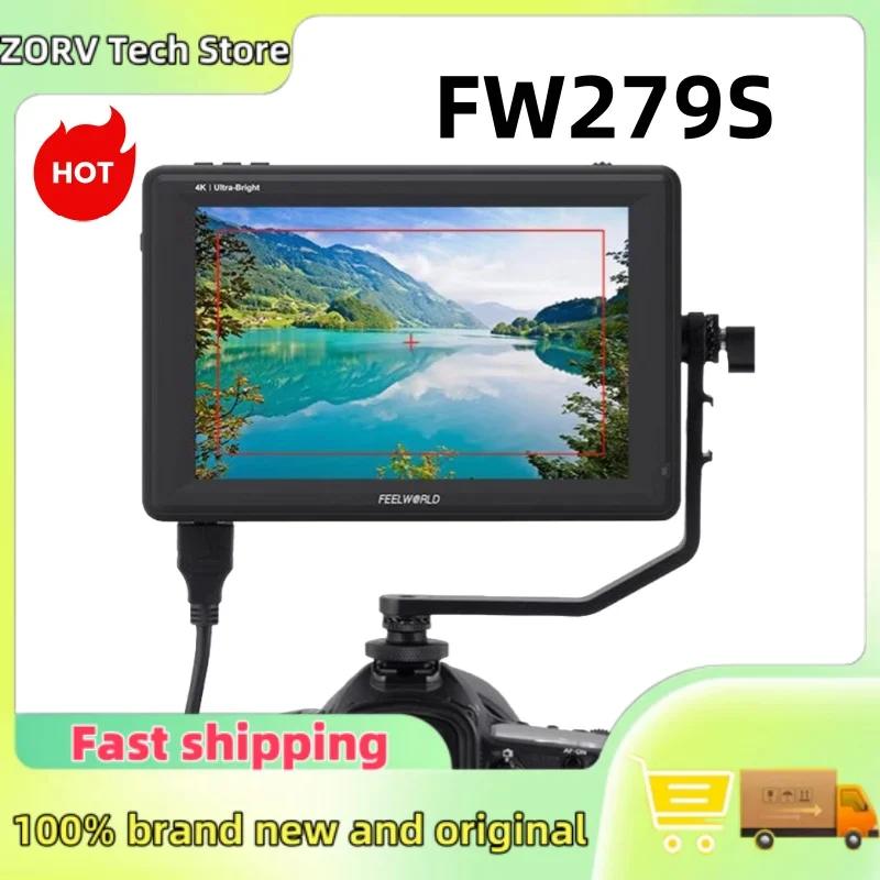 

FEELWORLD FW279S 7" 1920x1200 Monitor 3G-SDI 4K HDMI Input Output 2200nit IPS 3D LUT for Mirrorless Cameras