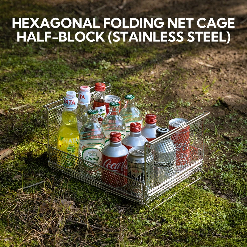 CAMPINGMOON CK-23BF Portable Picnic BBQ Grill Caddy Durable Condiment Utensil Organizer with Holder Outdoor Storage Rack Basket