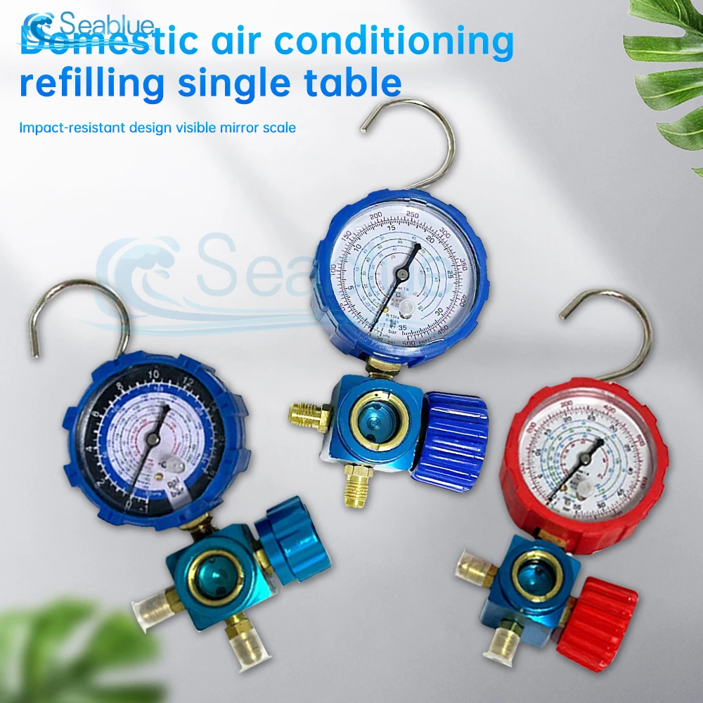 500/800PSL Refrigerant Filling Pressure Gauge Valve Automotive Air Conditioning Fluorine Filling Tool For Household Maintenance