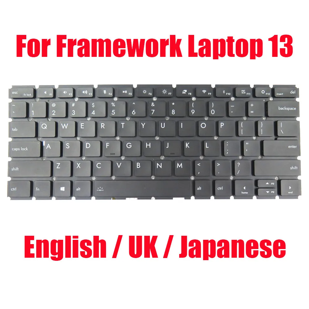 

US UK JP Laptop Keyboard For Framework Laptop 13 English United Kingdom Japanese Black With Backlit New