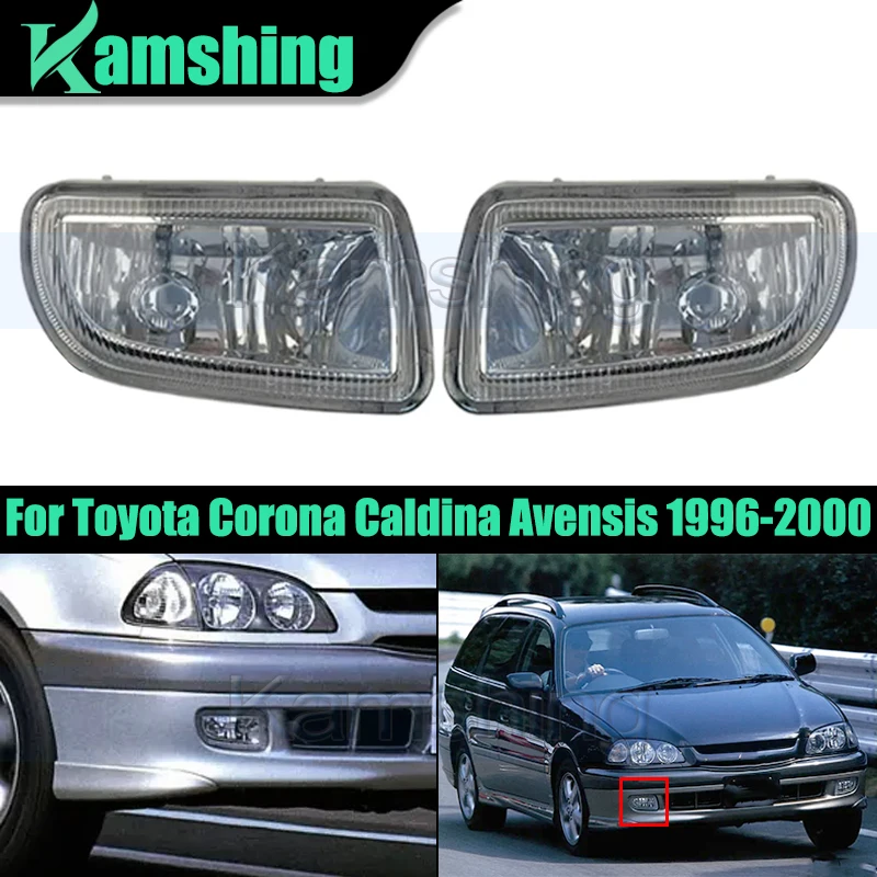 

Car 1pair Front Bumper Foglight For Toyota Corona Caldina Avensis ST215 ST210 CT220 1996-2000 Driving Lamp Foglamp Signal Light