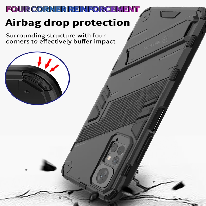 For Redmi Note 10 11 11S 10S 10A 10C Case Shockproof Armor Back Coque for Xiaomi Poco F3 F4 M3 M4 Pro X3 NFC X4 GT 4G 5G Cover