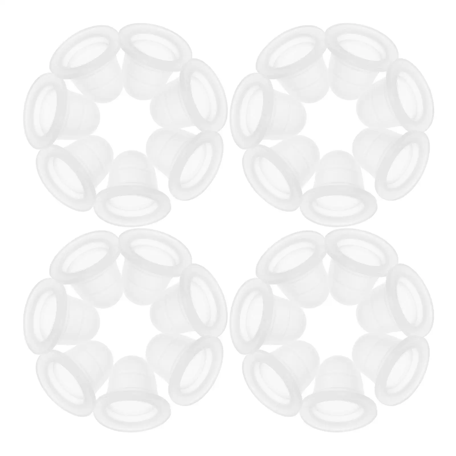 

100 Pcs Color Cups Pigment Separator Ink Caps Tattoo Supplies Wide Base Accessories Reusable Disposable Storage