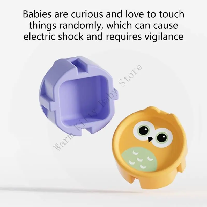 Immagine 6: 6 pezzi coperture protettive per prese per bambini di sicurezza in silicone morbido per cartoni animati coperture protettive per prese standard europee antipolvere anti-shock