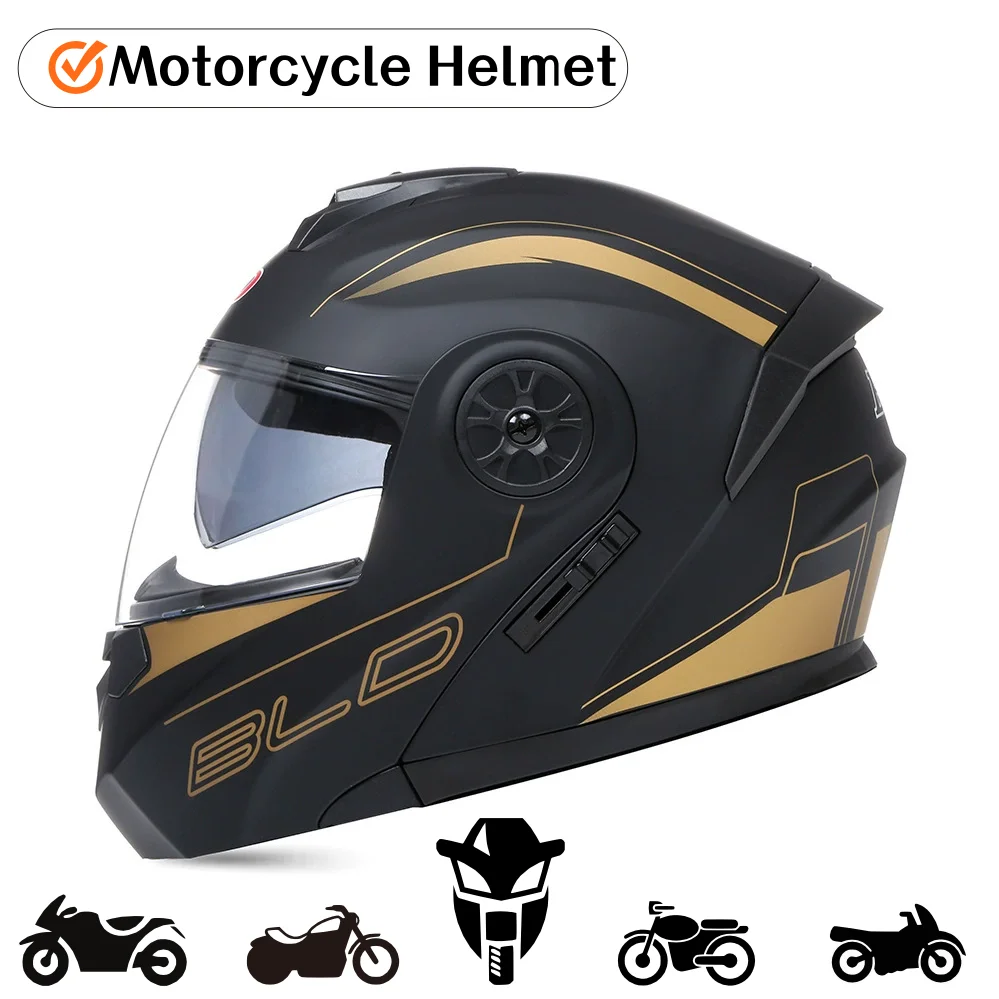 

Мотоциклетный шлем - полнолицевой, подходит для всех сезонов, удобный и дышащий, оснащен двойными линзами и открытой конструкцией.