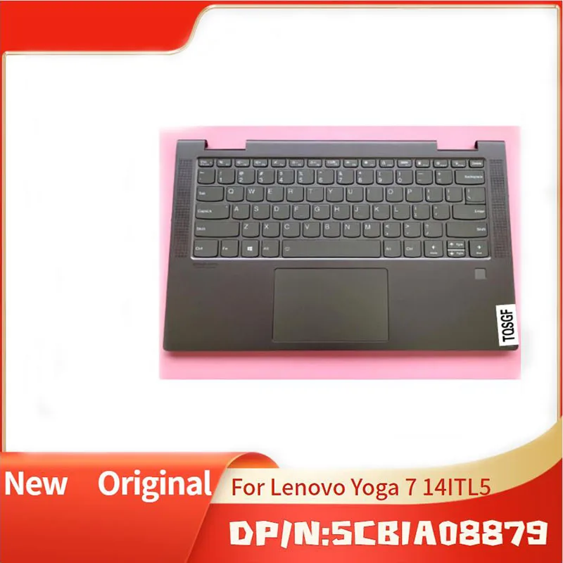 

5CB1A08879 Dark Green Brand New Original for Lenovo Yoga 7 14ITL5 Palmrest With Backlit Keyboard Top Upper Case