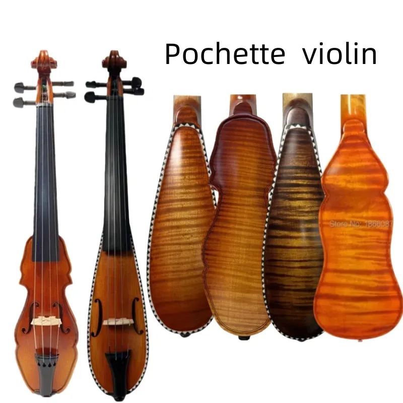 Splendid Baroque style Small violin,fancy Pochette violin 7 3/4