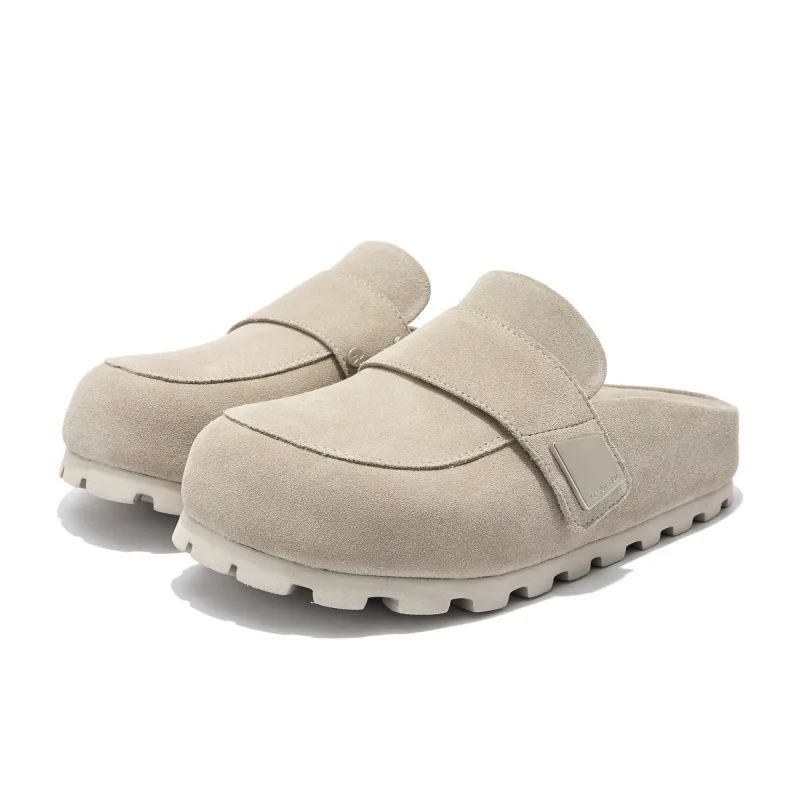 

Женская обувь, весенне-летние кожаные тапочки на платформе, внутренняя сумка для увеличения высоты, верхняя одежда