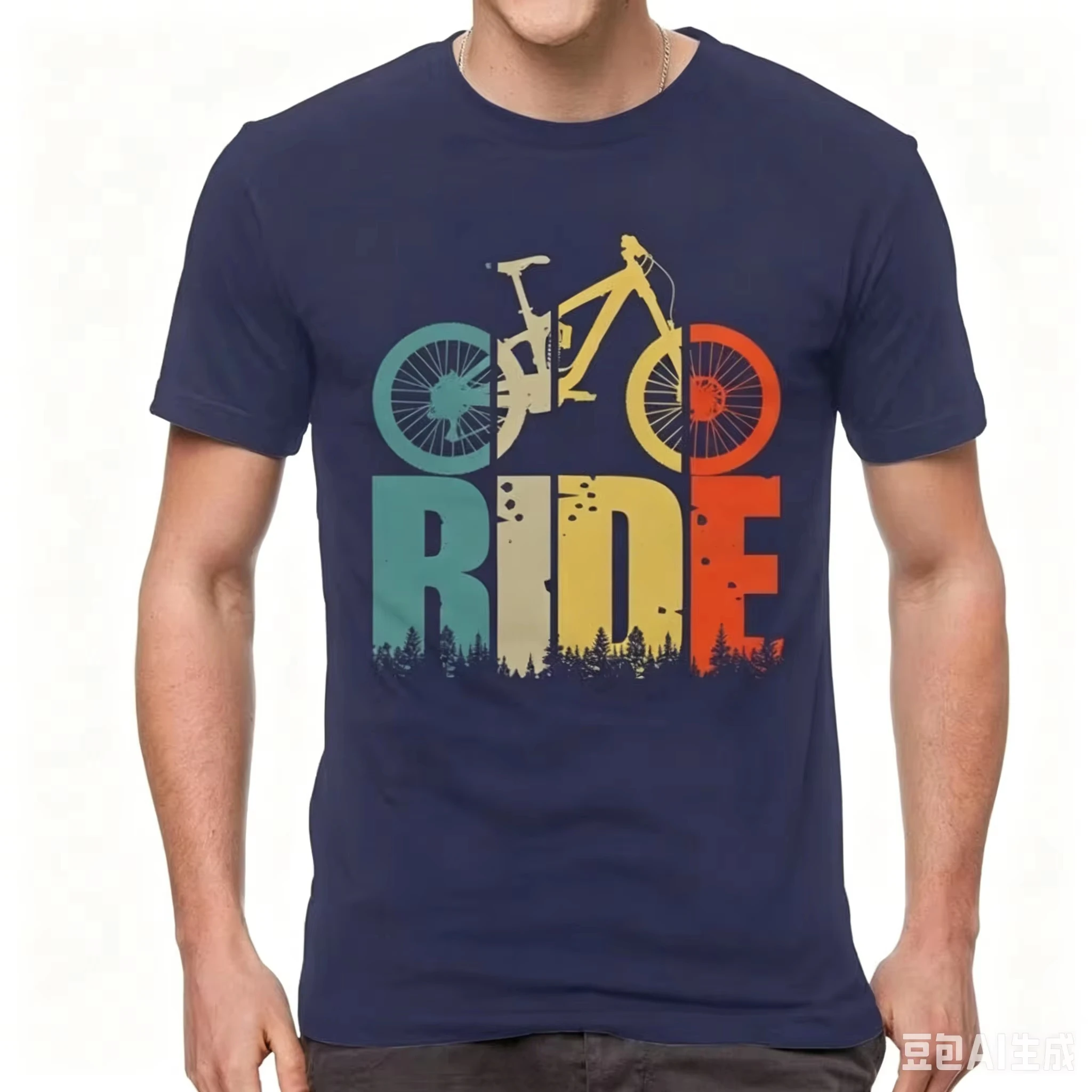 Vintage Ride MTB T Shirt Mountain Bike Graphic Short Sleeve Quick Dry Casual Outdoor Cycling Tee Family Matching Outfits