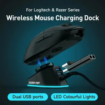 Cargador inalámbrico para ratón de juegos Logitech G403 G502 X Plus G703 G903 HERO Lightspeed Dock Station G PRO X Superlight Hero GPW2