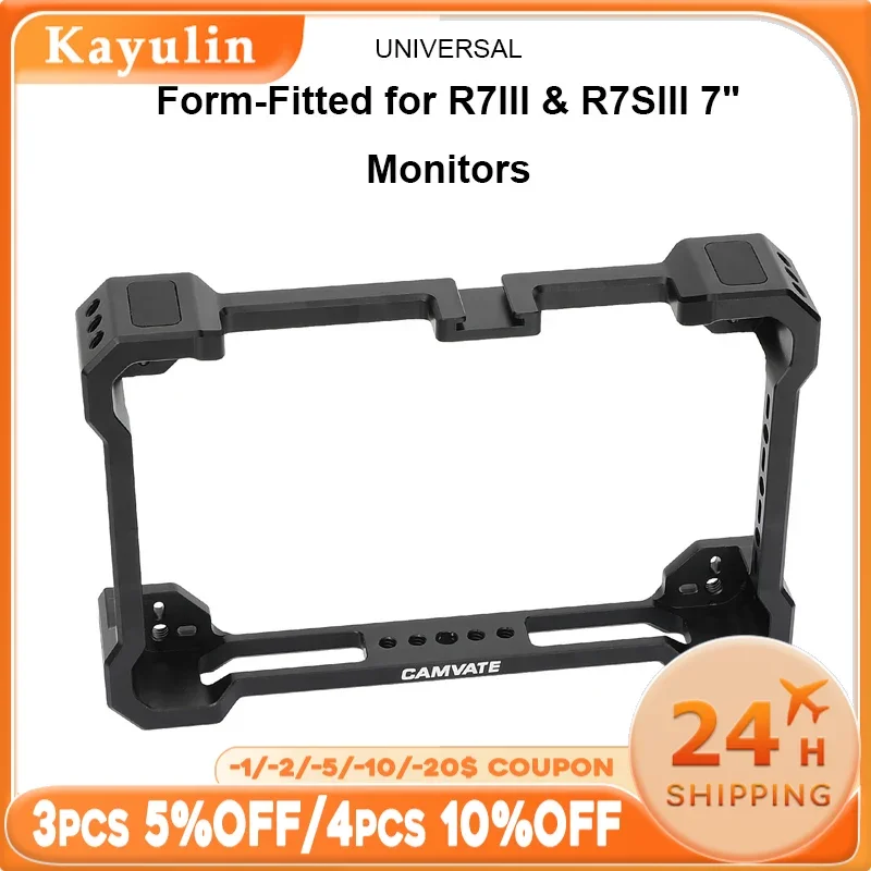 

Kayulin Full Monitor Cage For Desview R7II And R7SII 7inch Scree Monitor Protection Cage Form-Fitting Cage