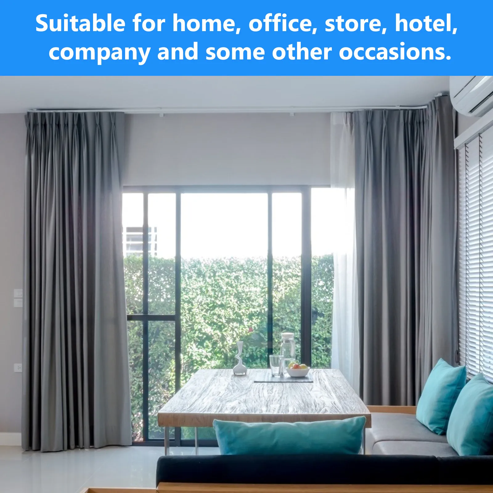 4Sets Iron Curtain Rod Brackets Thickened Single Rod Brackets Sturdy Corrosion Resistant Curtain Pole Supports