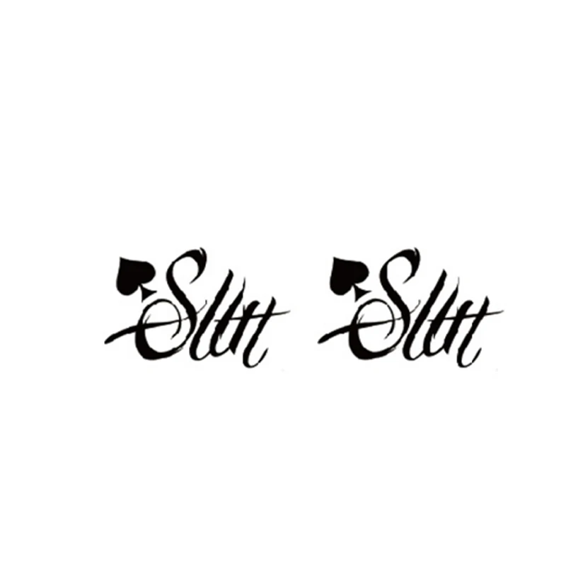 Poker Spades Q Waterproof Temporary Patch Spades BBC Spades Lock Sexy Thighs and Chest Anti Sweat Tattoo Patch