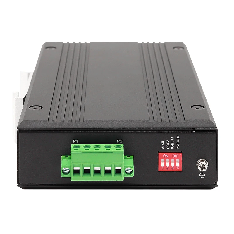 UOTEK 8 منافذ جيجابت POE محول إيثرنت غير مُدار يدعم 802.3af/at Din-rail Ethernet Switch UT-6408GC-POE مع وضع VLAN #5