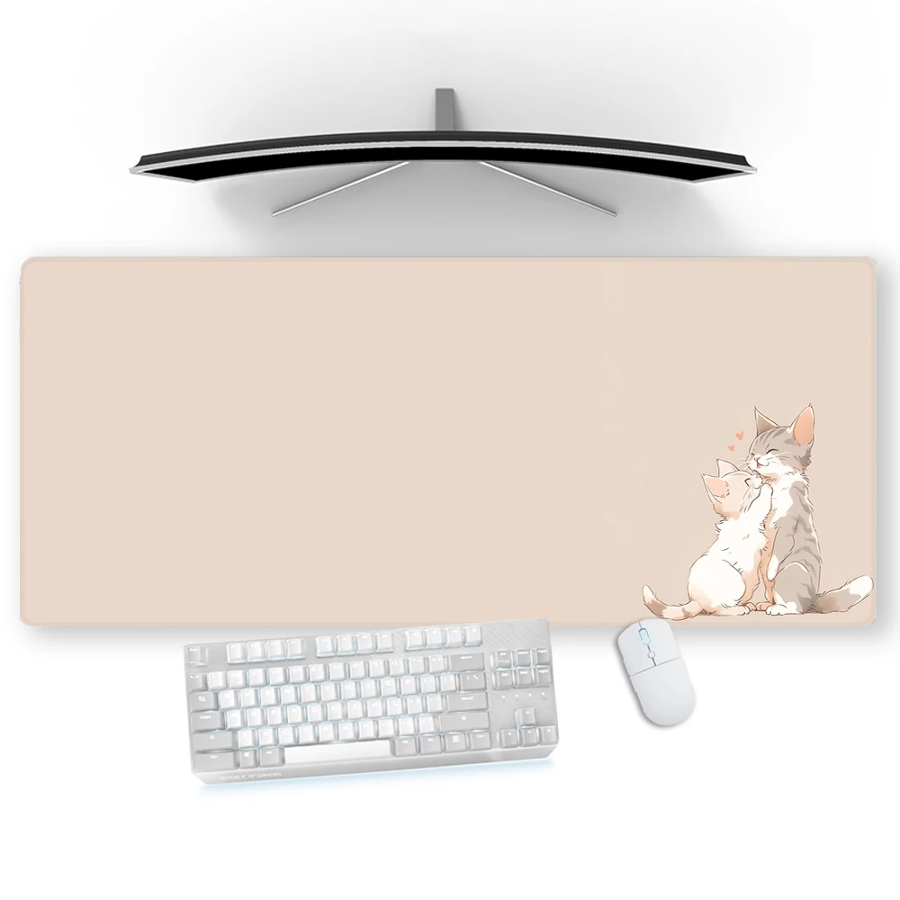 

Mousepad Gamer Cat Kawaii Pastel Table Mat Desk Accessories Carpet Decor Office Supplies Long Pad Xxl Playmat Manga Aesthetic